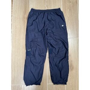 Vintage Starter Track Pants Mens Large Navy Blue Zip Ankle Stretch Lined Y2K 28"